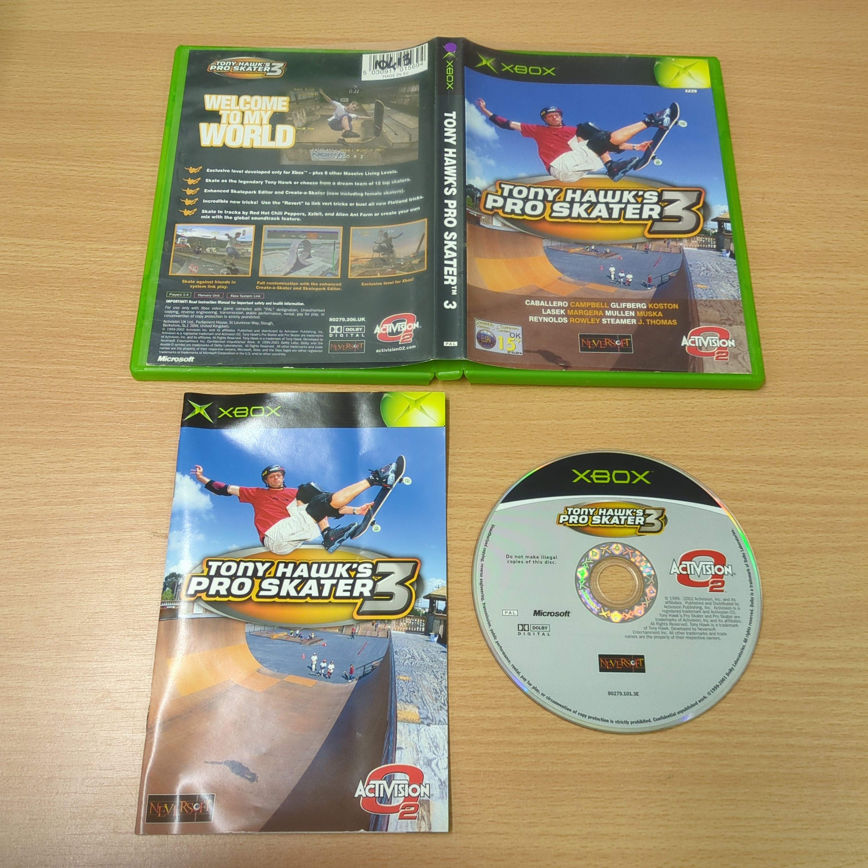 Tony Hawk's Pro Skater 3 original Xbox game Tony Hawk's Pro Skater 3 original Xbox game